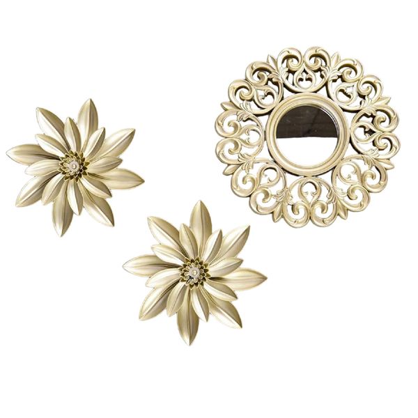 Wall Decor D35cm &amp; D25cm - 3-Piece - Champagne