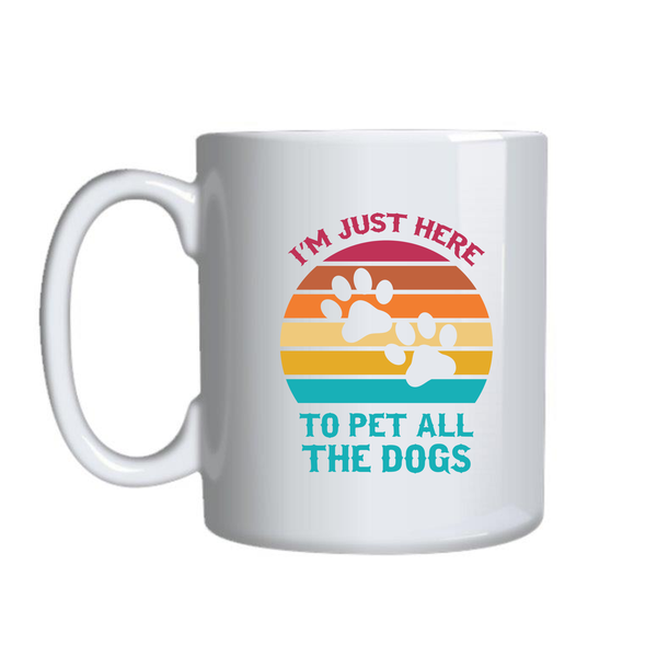Petting Dogs Coffee Mugs for Dog Lovers Funny Graphic Birthday Present 001