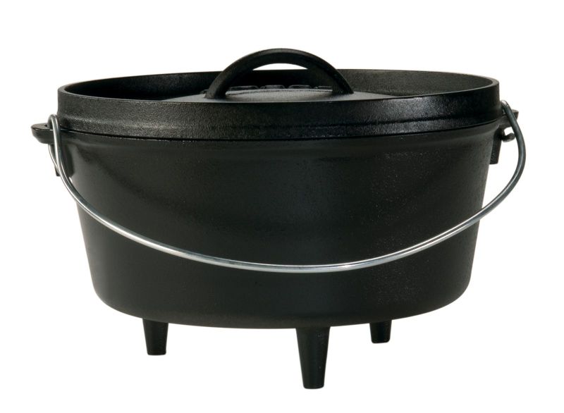 Lodge 4.73 Liter Cast Iron Deep Camp Dutch Oven with Lid 25.4 cm