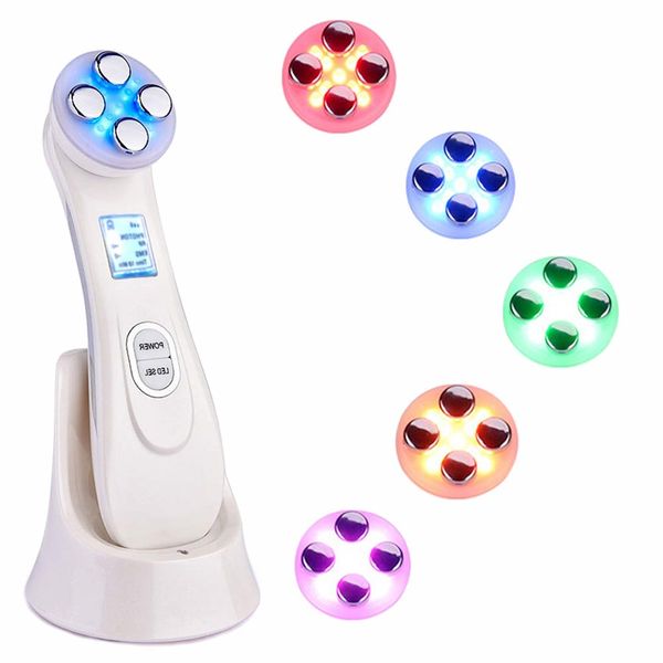 5 in 1 Multifunctional, 6 Colour LED, High Frequency Facial Massager