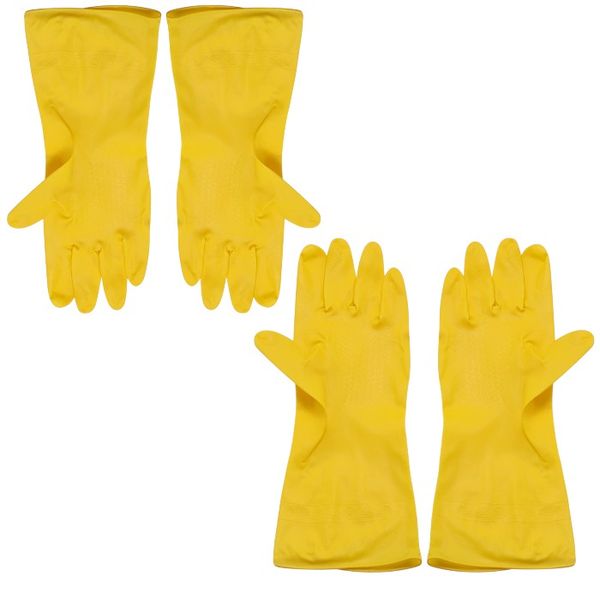 Small - Waterproof Dishwashing &amp; Cleaning Gloves - Yellow