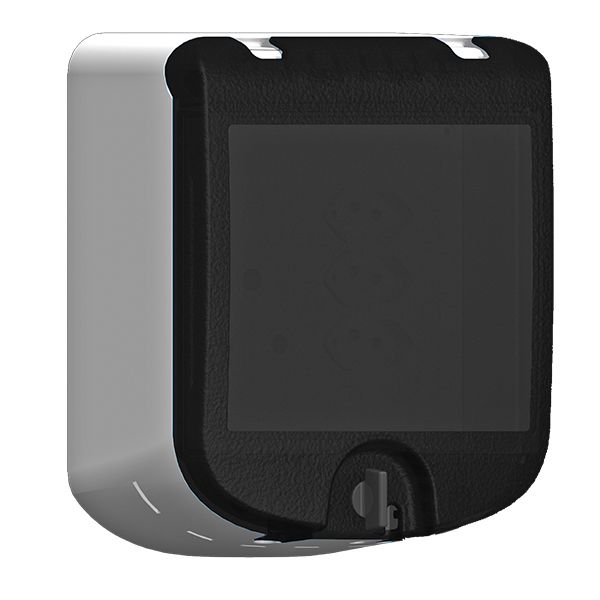 Allbro-PSO-2 Stealth Socket Outlet Box with Smokey Black Lid - 4 x 4