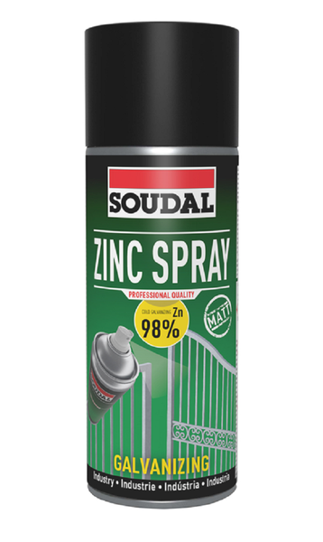Soudal Zinc Spray 400ml Matt