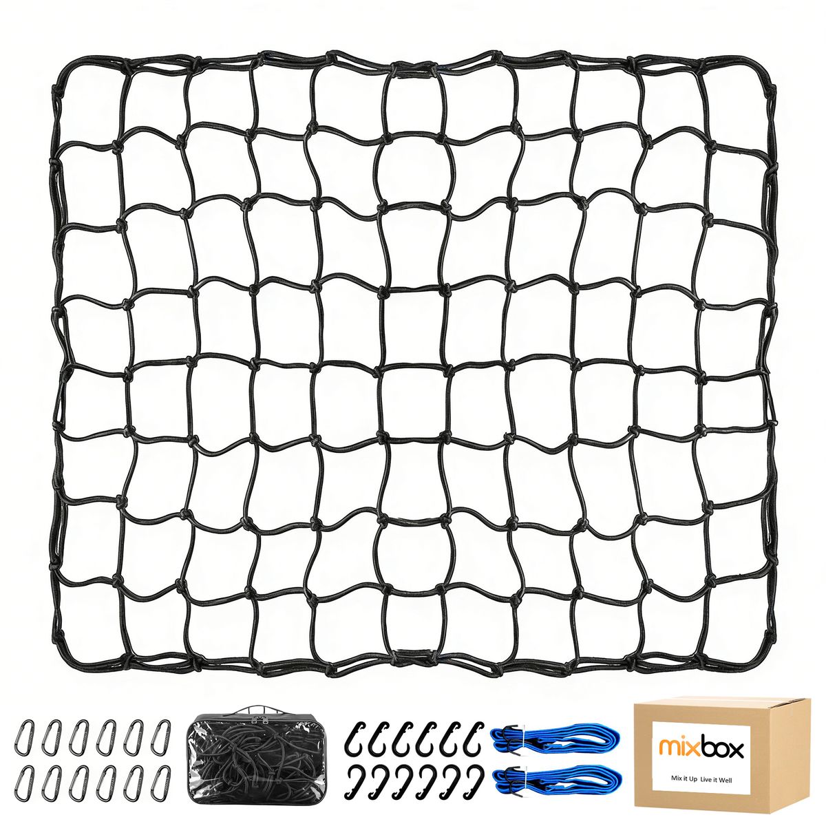 Mix Box 210x150cm Car Universal Storage Bungee Luggage Cargo Net Kit