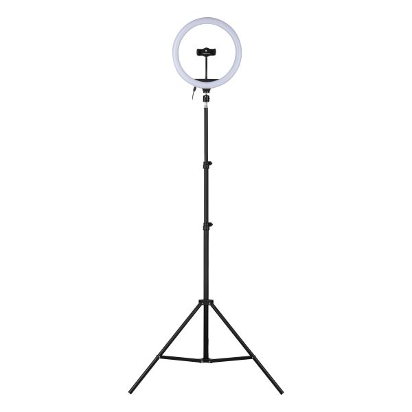 Volkano Insta Series 12-inch Ring Light on Tripod – Black