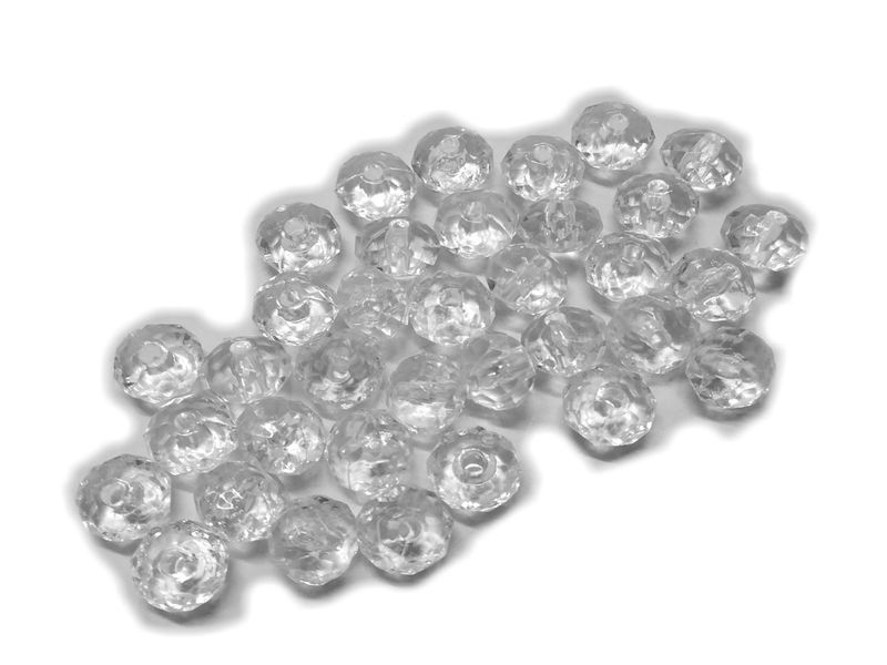 BEAD COOL - Acrylic Rondelle Transparent 5200pcs(3 by 4 with 0,2mm hole)
