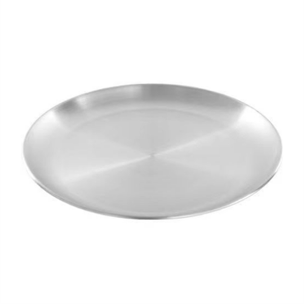 26cm Stainless Steel Bone Spitting Dish Silver Shallow Tray Metal Dining Di