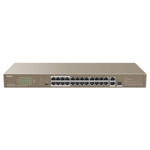 Tenda 26 Port with 24 PoE 230W 2 Gigabit 1 SFP Combo Switch