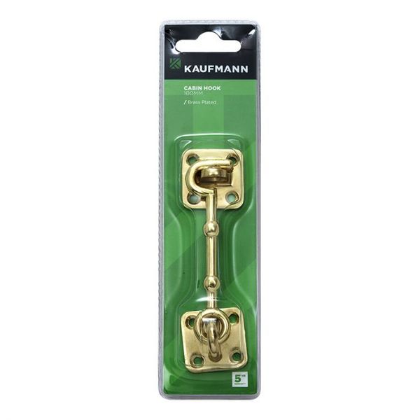 Kaufmann Cabin Hook 100MM Brass Plated -Zamac