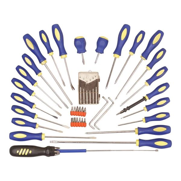 51 Pc Yellow&amp; Blue Screwdriver Set