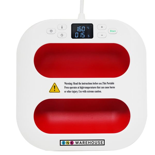 Inkwarehouse Heat Press Machine 9x9 Inches - Red