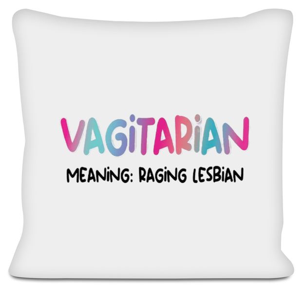 Raging Lesbian Birthday Christmas Gay Lesbian Gift Pillow Scatter Cushion