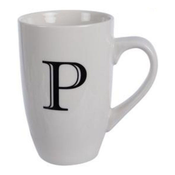 SD Homeware - Letter P Mug (2 x 400ml)