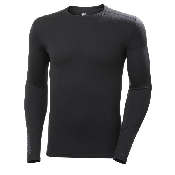 Helly Hansen Mens LIFA Merino Midweight Crew - Black