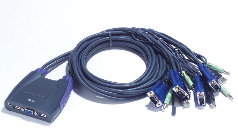 ATEN CS62US 2-Port USB VGA/Audio Cable KVM Switch (0.9m)
