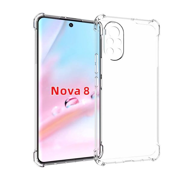 2 Pack Clear Case Compatible with Nova 8 | Slim Fit Protective Cover