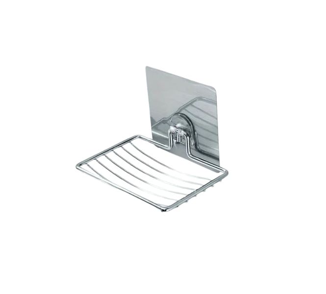 Silver Stainless steel Surface Mounted Soap Dish