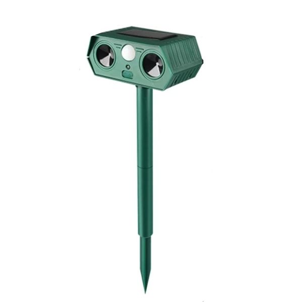 Solar Powered Outdoor Ultrasonic Gopher Mouse Repellent w/ Motion Sensor