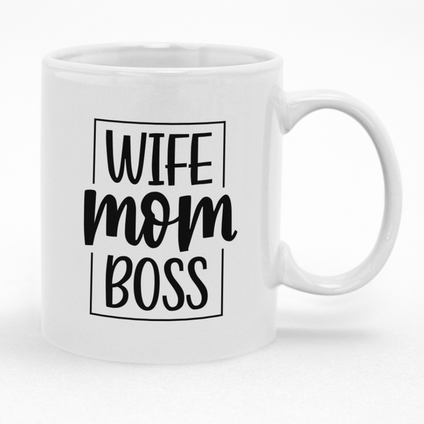 Wife Mom Boss Novelty Coffee Cup Mug