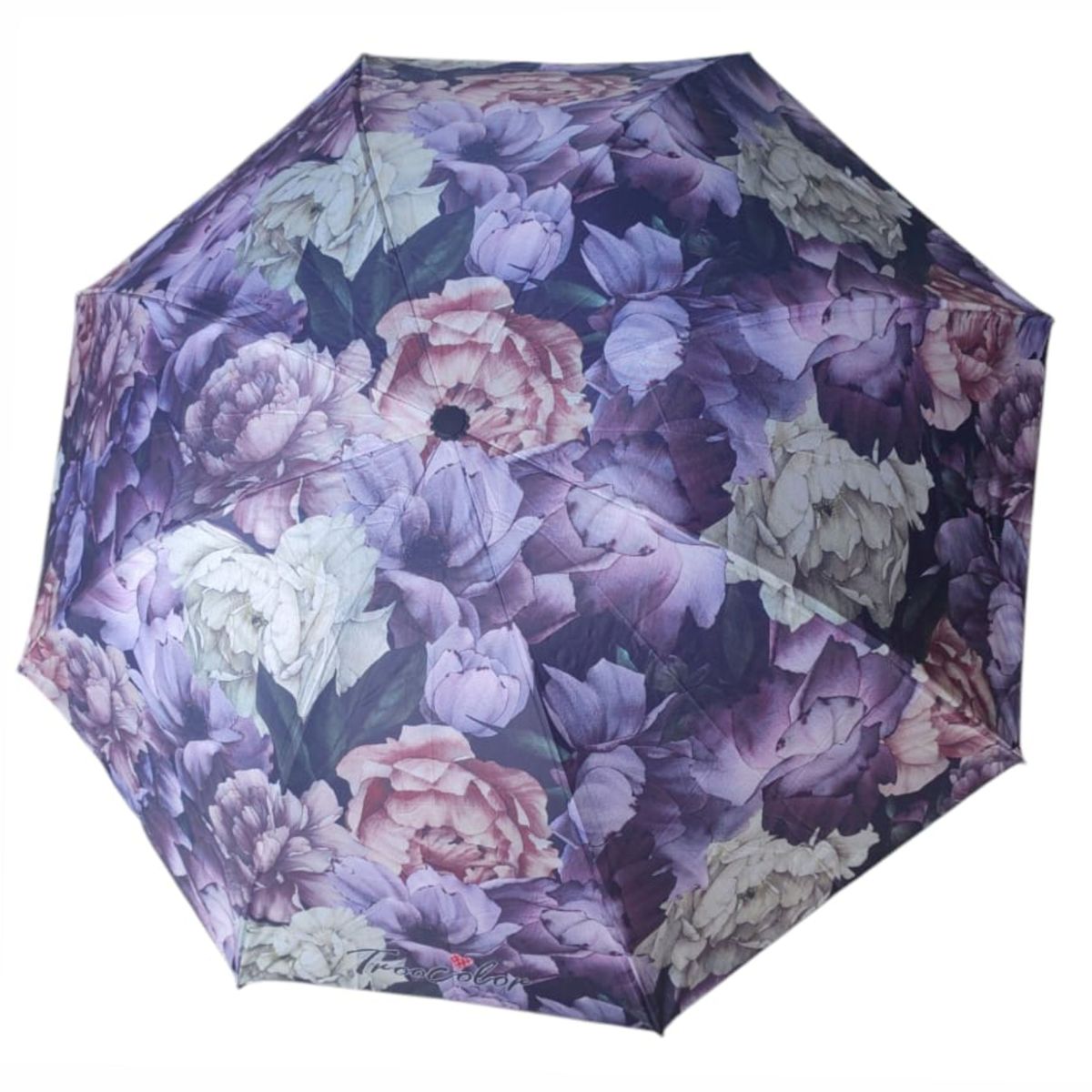 Purple Floral - Print - Travel Umbrella