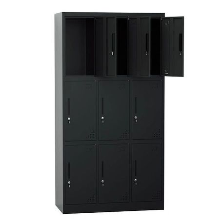 Steel 9 Door Locker Cupboard Storage Cabinet Inner Handle With Lock Black Shop Today. Get it Tomorrow takealot