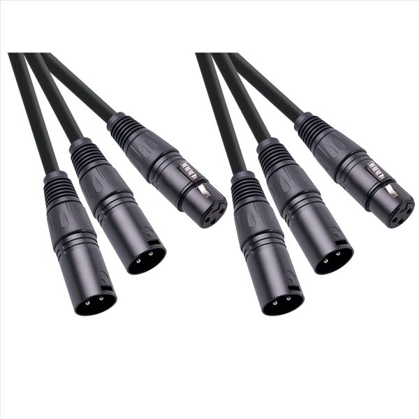 Xlr Splitter Cable 3 Pin Xlr Female To Dual Xlr Male Patch Y Cable