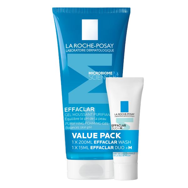 La Roche Posay Effaclar Cleanser 200ml + Duo+M Moisturiser 15ml