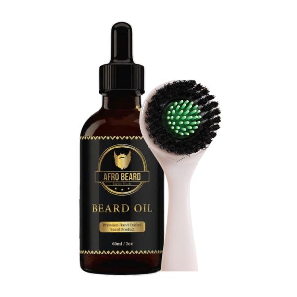 Beard Oil 60ml &amp; Facial Exfoliating Brush | AfroBeard