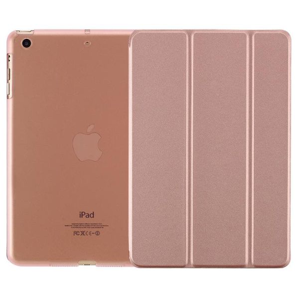Rose Gold Protective Flip Cover compatible with iPad 9.7" (2017-2018)