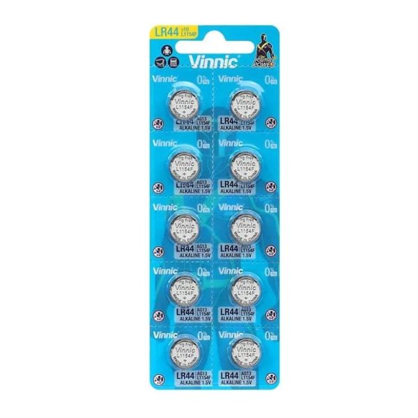 L1154F / LR44 / AG13 1.5 V Alkaline Batteries - Pack of 10