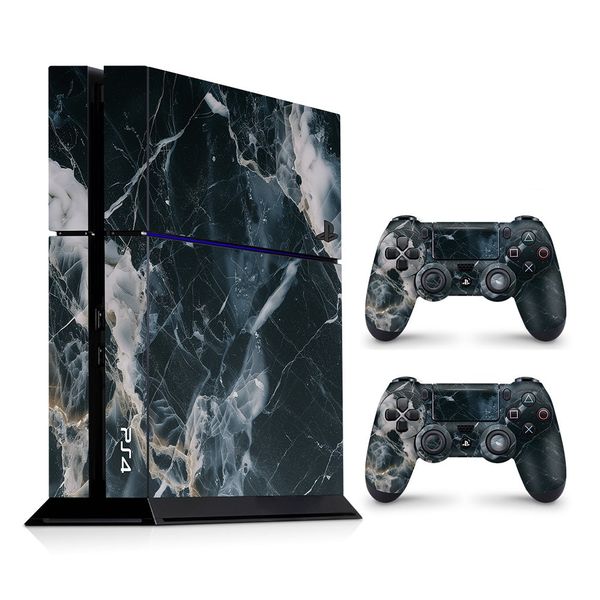Decal Skin Compatible with PS4 - Marble White &amp; Black (Decal Only)