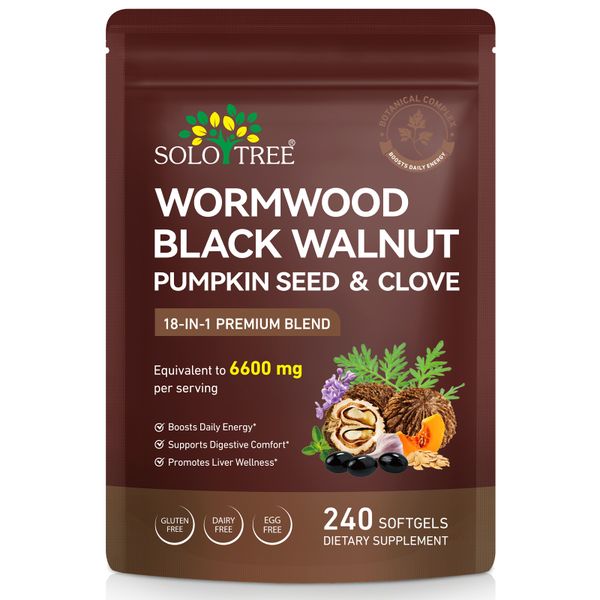 SoloTree Black Walnut &amp; Wormwood Softgels 240P