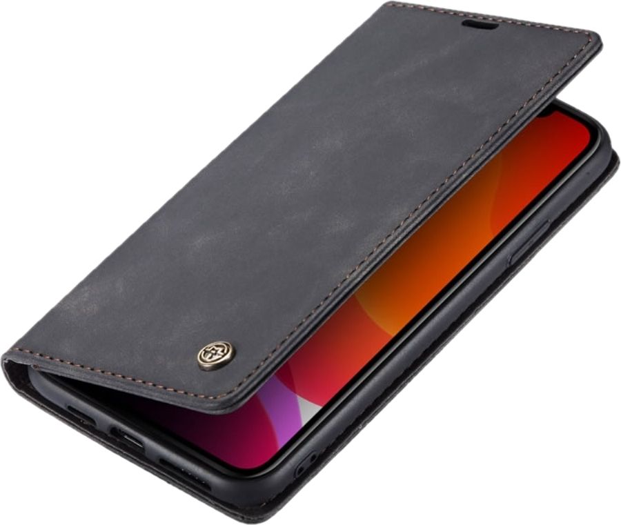 iPhone 12 Leather Flip Cover Black Shop Today. Get it Tomorrow!