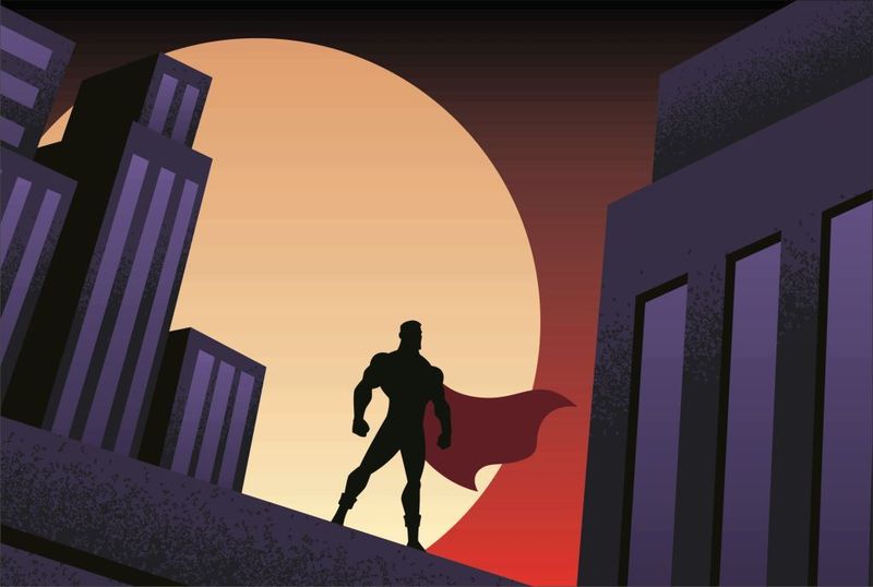 Laptop Skin Superman Silhouette
