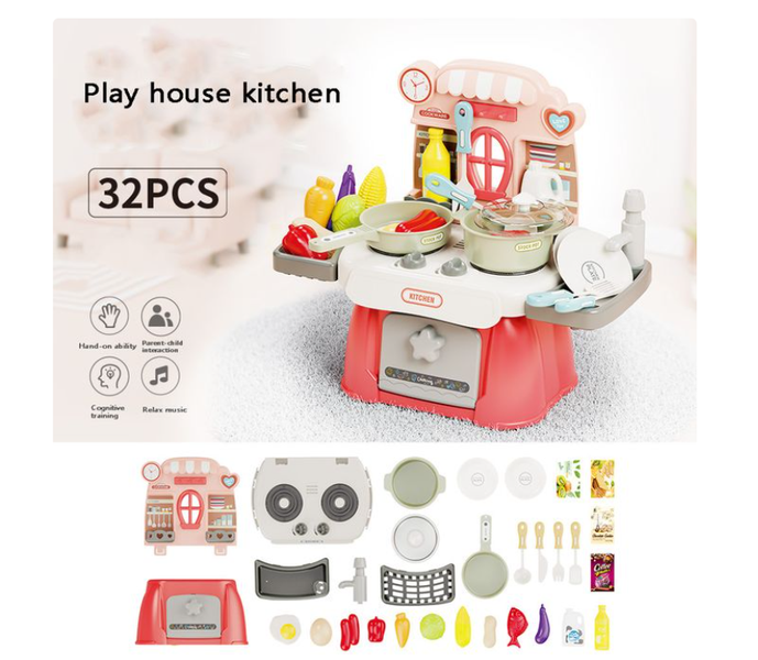32 Pieces Best Chefs Kids Kitchen Play Set Lights Sounds Toddlers