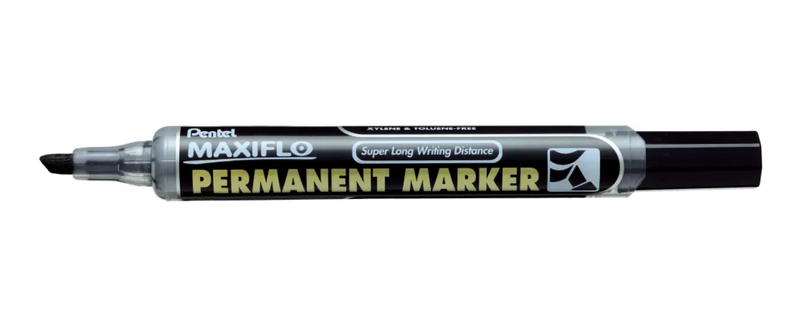 Pentel - Maxiflo Marker, Permanent Ink, Chisel Point - Red x 2