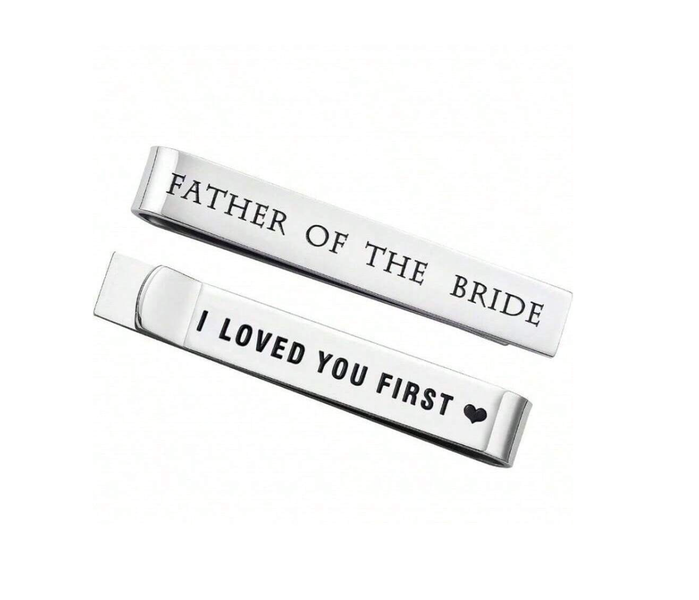 Tie clip - Father of the Bride message