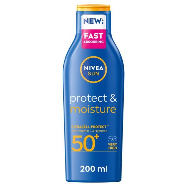 NIVEA SUN Protect &amp; Moisture Sun Lotion SPF50+ Sunscreen - 200ml
