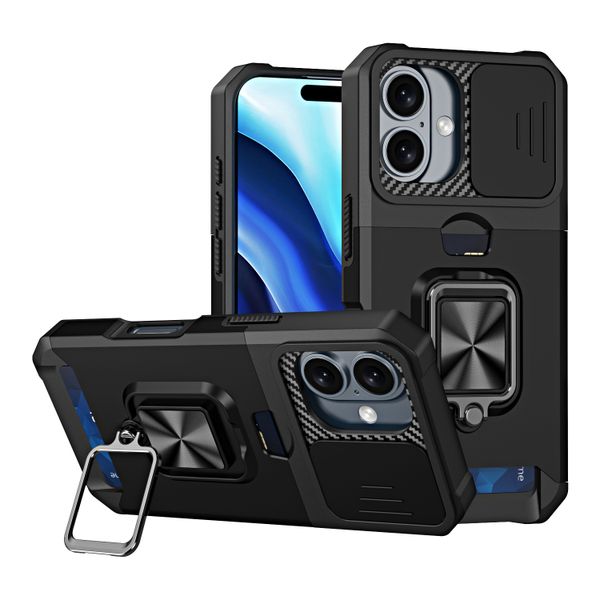 Slide Camera Card Slot Phone Case Compatible With Samsung Galaxy S23 FE
