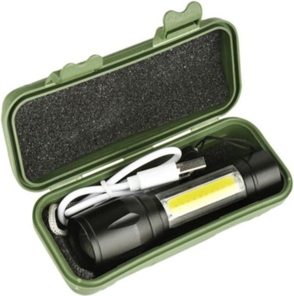 Mini Rechargeable Heavy Duty Torch with Storage Case and Pocket Clip