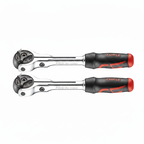 Force 1/4 Inch Drive Ratchet with Flexible Round Handle, 72 Teeth - 2 Pack