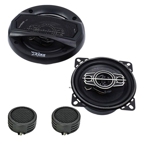 Star Sound SSS-1402 2-Way 400Watts 4" Coaxial Speakers &amp; Evo Tweeters