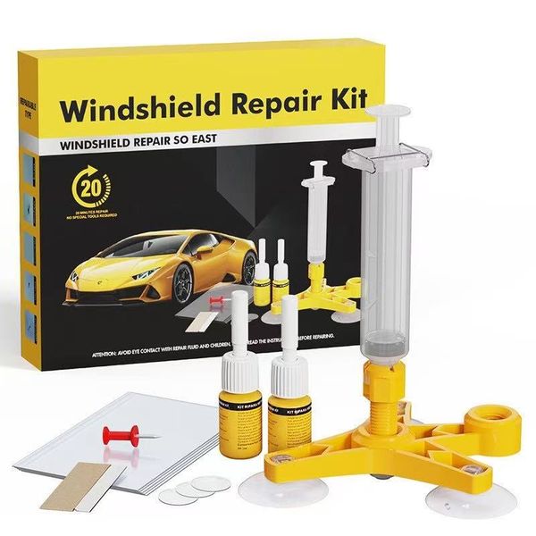 Professional Grade DIY Glass Car Windshield Repair Kit Fix Glass Chip