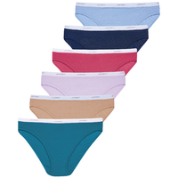 Jockey Ladies Underwear, French Cut Panties, 5 Pack Plain Colours