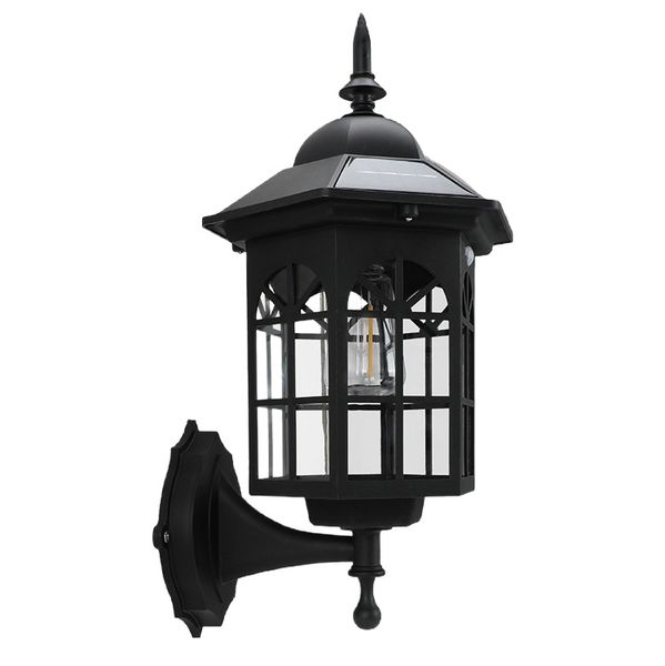 Classy Vintage Solar Wall Light With E27 Bulb Holder- Outdoor Elegance