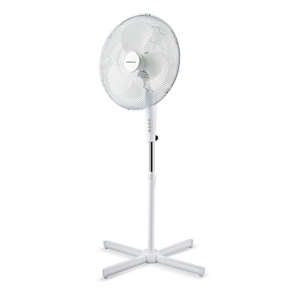 Mellerware Fan 3 Speed Pedestal Plastic White 40cm 45W "Breeze White