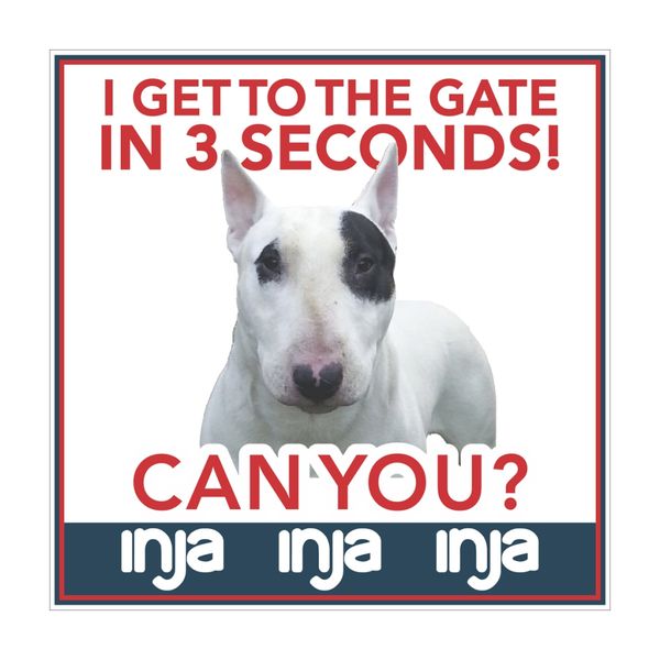 Dog Sign (Get To The Gate - Bull Terrier)