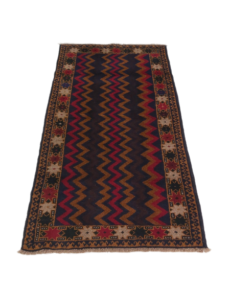 Afghan Baluchi Grey Red Brown 150 X 100 image