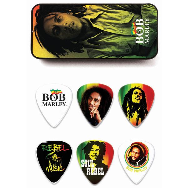 Dunlop Bob Marley Rasta Series Pick Tin