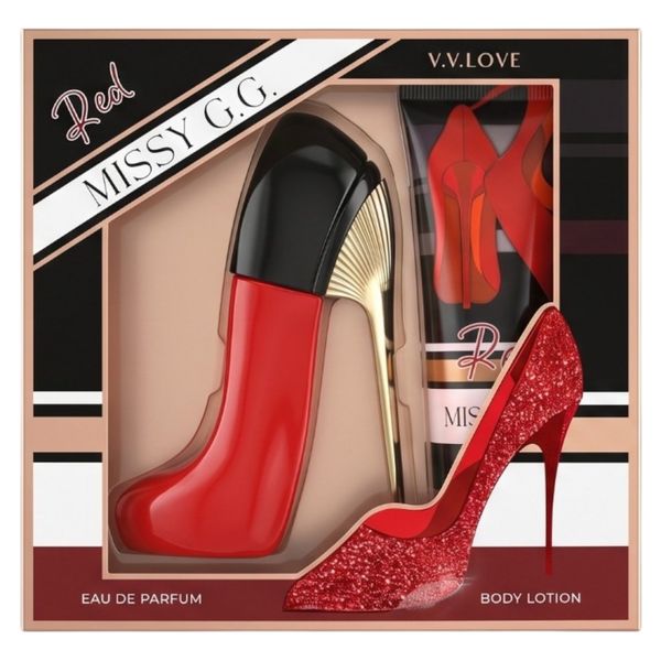 Pack of 2-V.V.LOVE Missy G.G Red Pour Femme Premium Eau de Parfum Gift Set